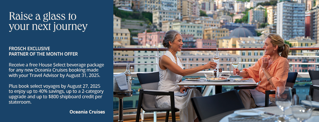 Book select Oceania Cruises voyages by August 27, 2025 to enjoy up to 40% savings, up to a 2-category upgrade and up to $800 shipboard credit per stateroom¹ to spend as desired.
